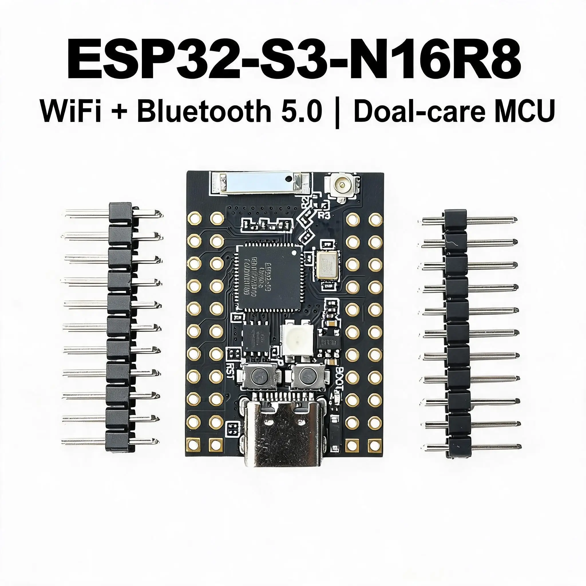 ESP32-S3-N16R8 WiFi Bluetooth Development Board 16MB Flash Bluetooth 5.0 dual-core MCU Module 22Pin Type-C Supports AI XiaoZhi