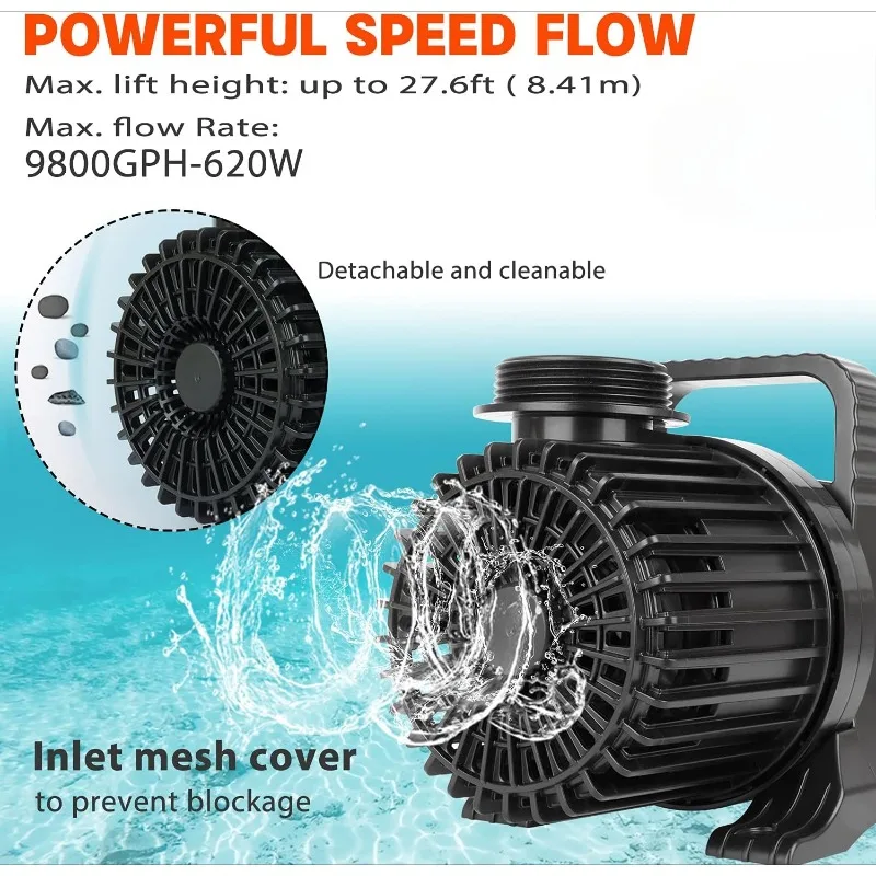 High Flow Submersible Water Pump  Pond  Submersible  Water Fountain  Aquarium