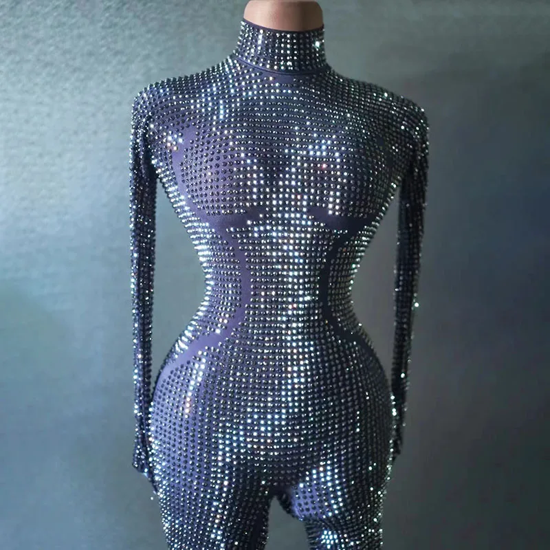 Kombinezon z brokatem 2025 Damski strój dla tancerki gogo na festiwal, imprezę, pokaz, karnawał, Halloween, do klubu nocnego, na taneczny salę, strój królowej