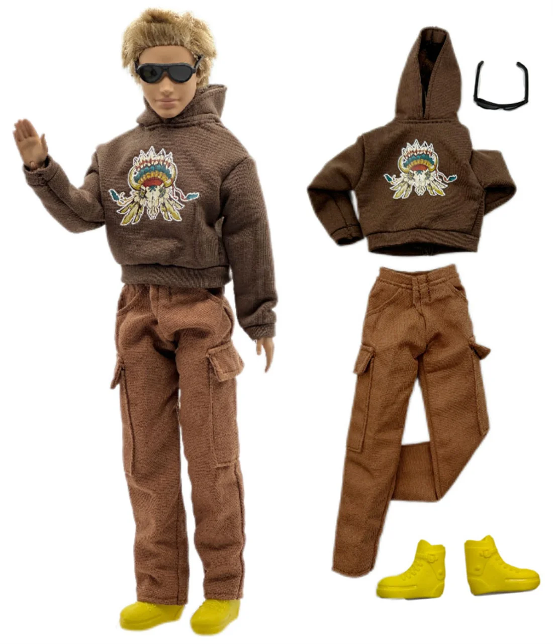 1 Juego de ropa para muñeca, ropa informal para muñeca Ken de 12 pulgadas, muchos accesorios para muñecas, estilo a elegir