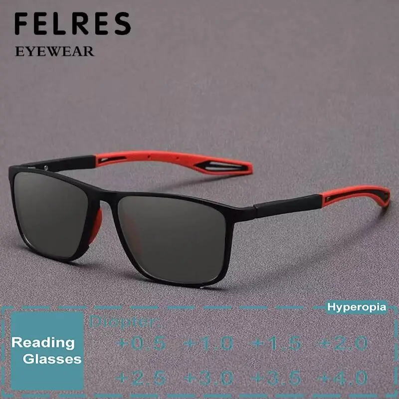 

Дизайнерские квадратные черные солнцезащитные очки для чтения для мужчин и женщин, классические трендовые тонированные очки для дальнозоркости, уличные очки по рецепту