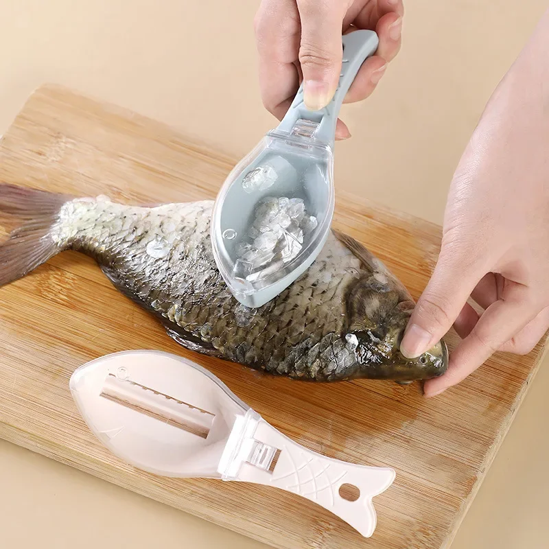 Fish Scale Planing And Scraping Tool With Lid For Household Kitchen Manual Removal Of Fish Scales And Seafood Tools