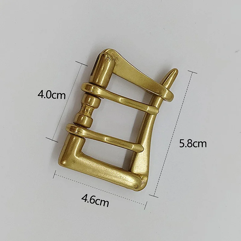 40mm Solid Brass Double Prong two pins Belt Buckle Handmade Jeans Belt Quick Release Men\'s Belt Buckle Firefighter Buckles