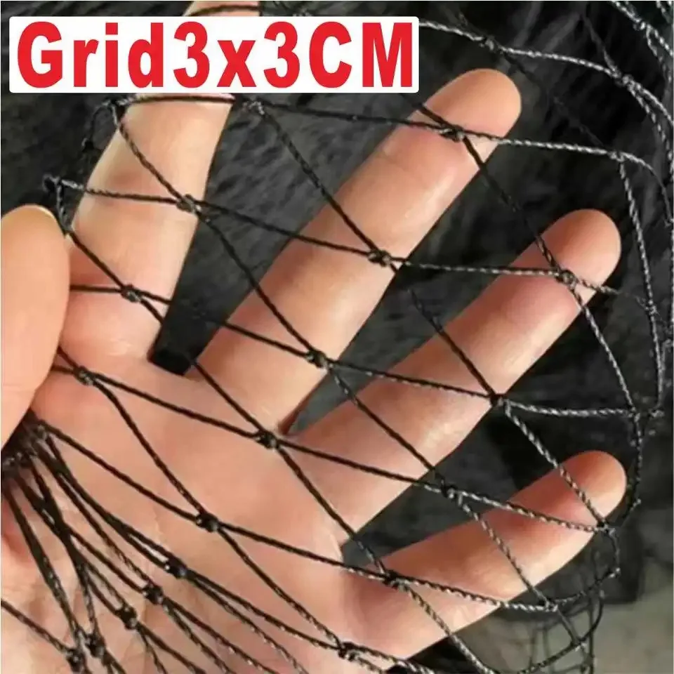 Black Heavy Anti-Bird Netting Fishing Net Nylon Netting Fruit Trees Garden Crops Protecion Fence Balcony Stairs Child Safety Net