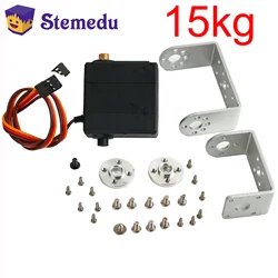 Waterproof TD-7115MG 15KG Large Torque 180 270 Degree Double-Shaft U Mounting Bracket Metal Plate Digital Servo for RC Car Robot