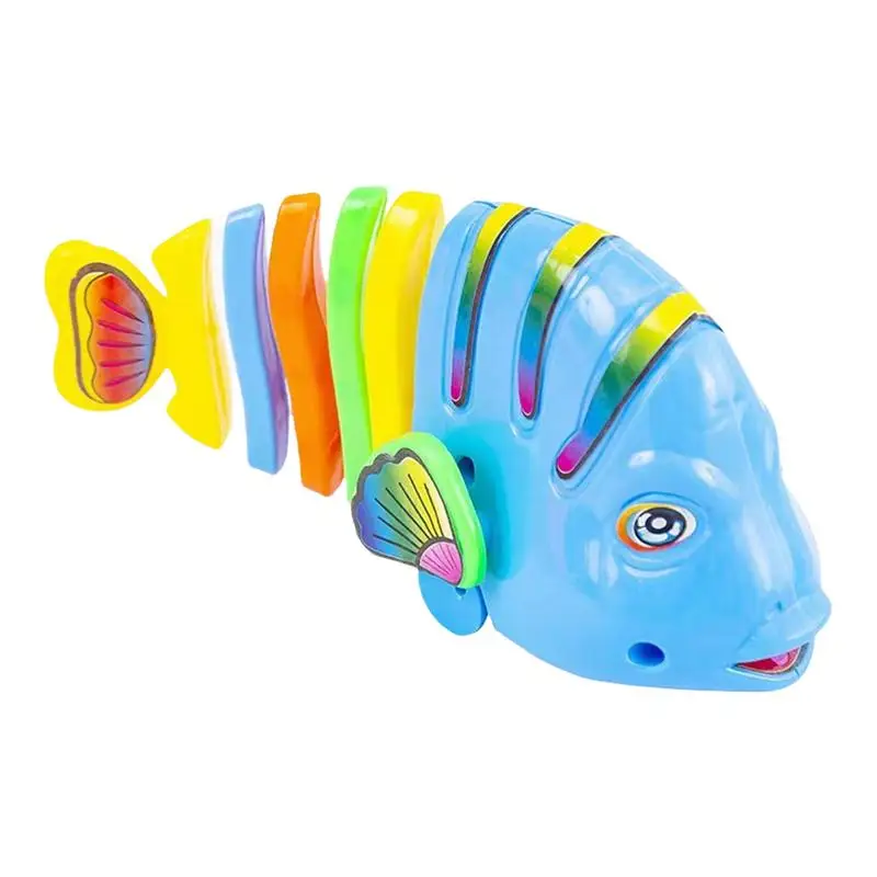 Swinging Cartoon Fish Toys Wind-Up Fish Bathroom Toys Creative Parent-Child Interactive Wiggle Fish Toys for Kids Cats Pets