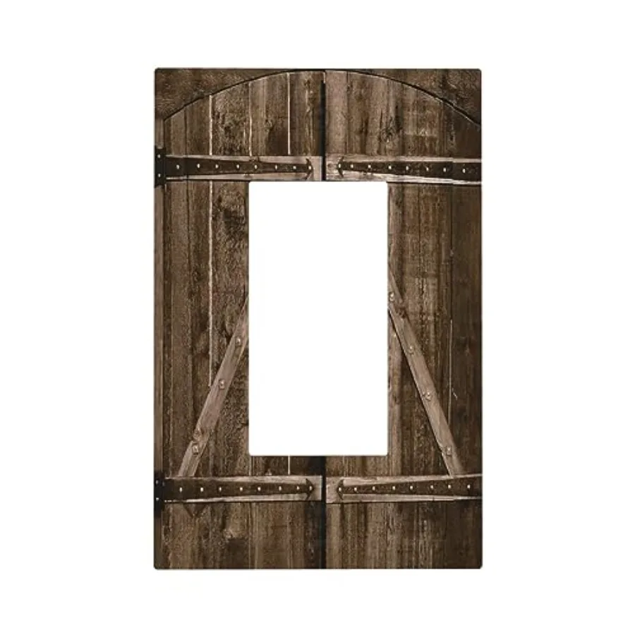 

Wood Board Barn Door Single Rocker Outlet Covers ative 1 Gang Light Switch Cover Country Vintage Gfci Electrical Wall Plate Dim