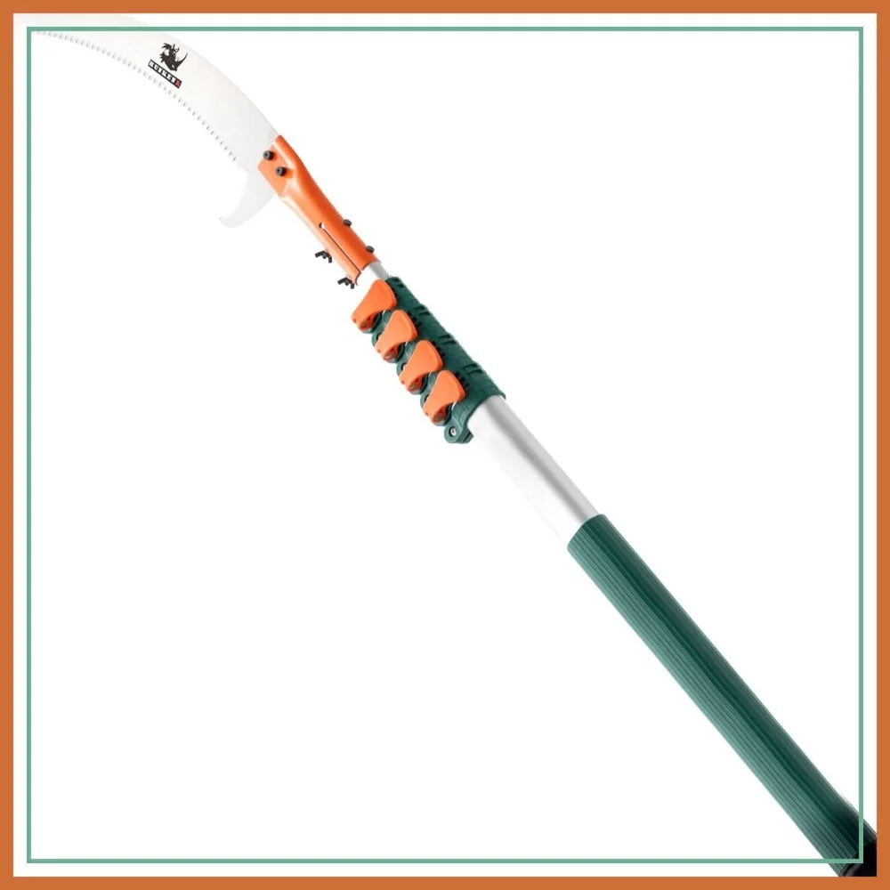 

18ft Extendable Tree Pruner Pole Saw Manual, 3-Sided Blade