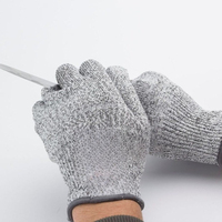 Cut-resistant Gloves Kitchen and Gardening Protective Gloves Wood Carving and Fish-slaughtering Cut-proof GlovesGrey Gloves