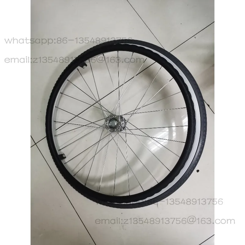 Wheelchair rear wheel 22 inch 22x1 3/8 wheel assembly solid tire factory direct sales