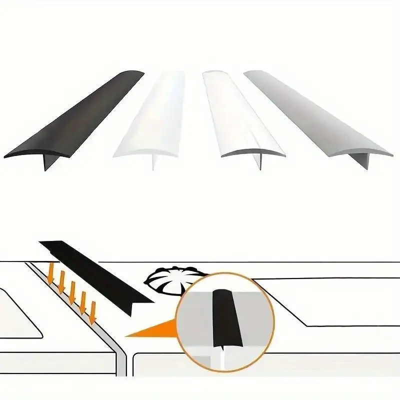 2Pcs Silicone Stove Counter Gap Cover Heat Resistant Mat Oil Proof Gas Range Protector Kitchen Countertop Sealing Strip