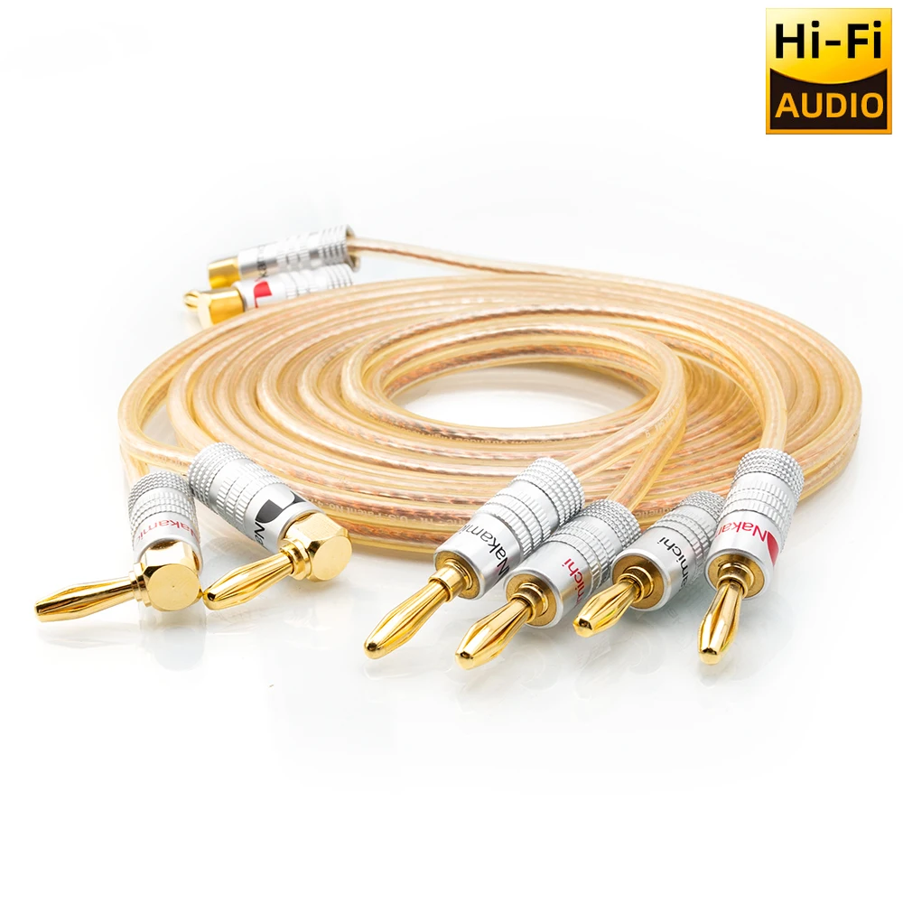 ■   Cabo monstro ofc xp 16awg, fio de alto-falante, pinos de plugue banana, cabo de áudio de alto desempenho para amplificador de estúdio de home theater hifi
