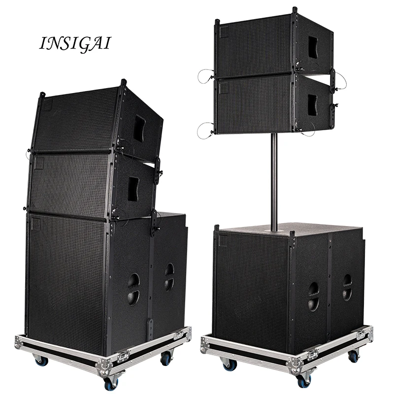 Flight Case Powerful DSP Computer Tuning Concert Stage Professional 10 12 18 Inch Sub Woofer Passive Active Line Array Speakers