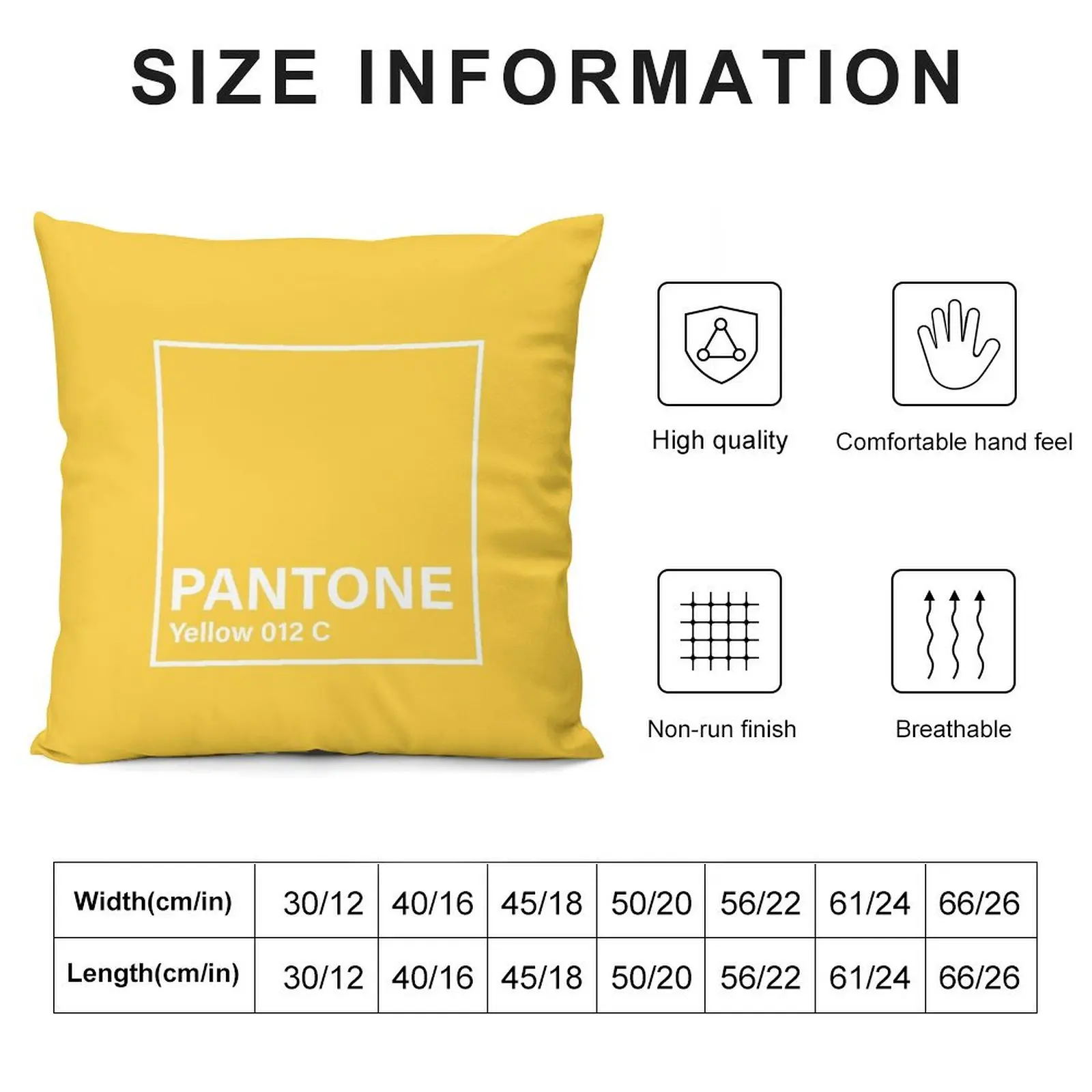 pantone Yellow 012 C Throw Pillow Cushions Home Decor ornamental pillows for living room christmas pillowcases pillow