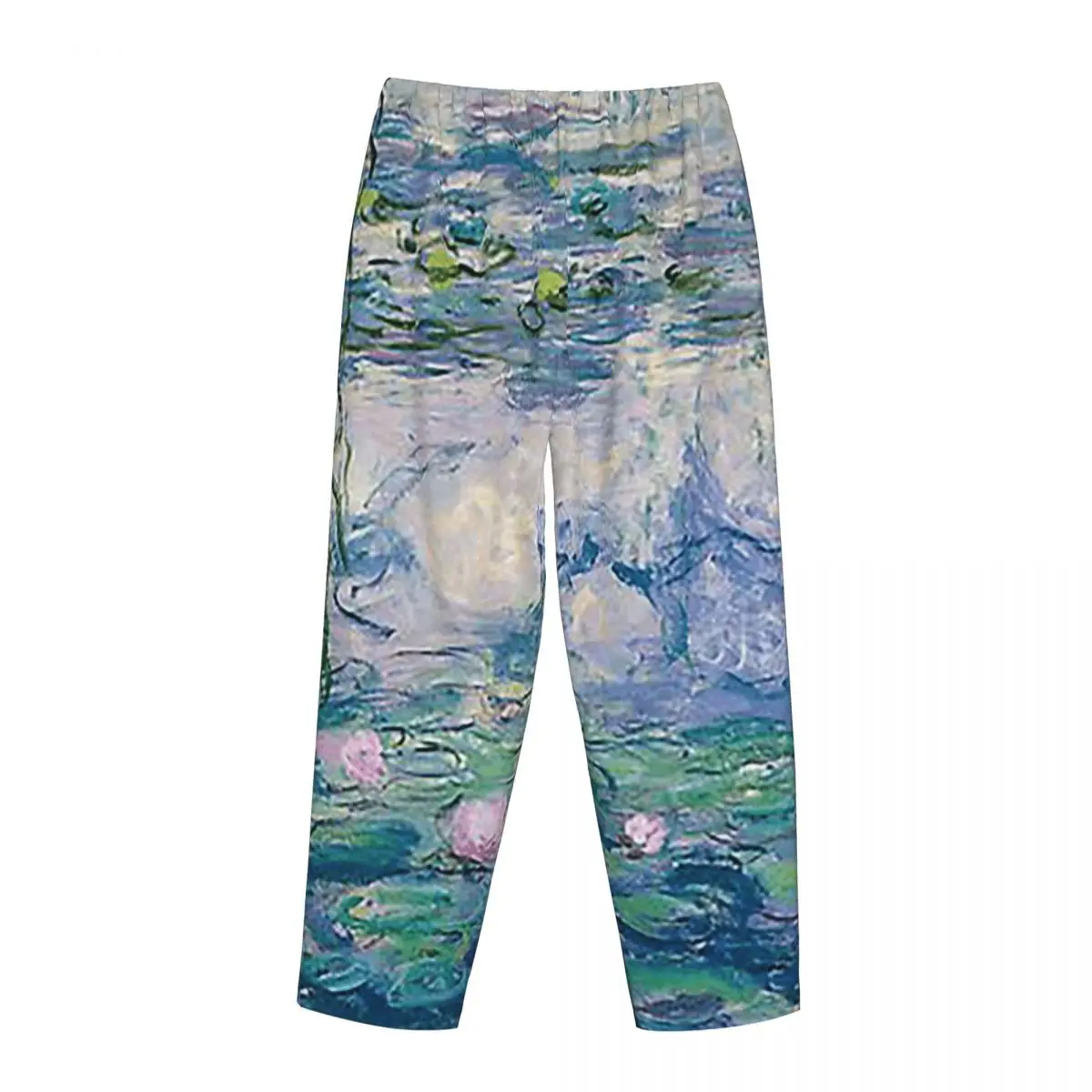 Custom Water Lilies Claude Monet Fine A Women Pajama Pants Lounge Sleep Sleepwear Bottoms with Pockets