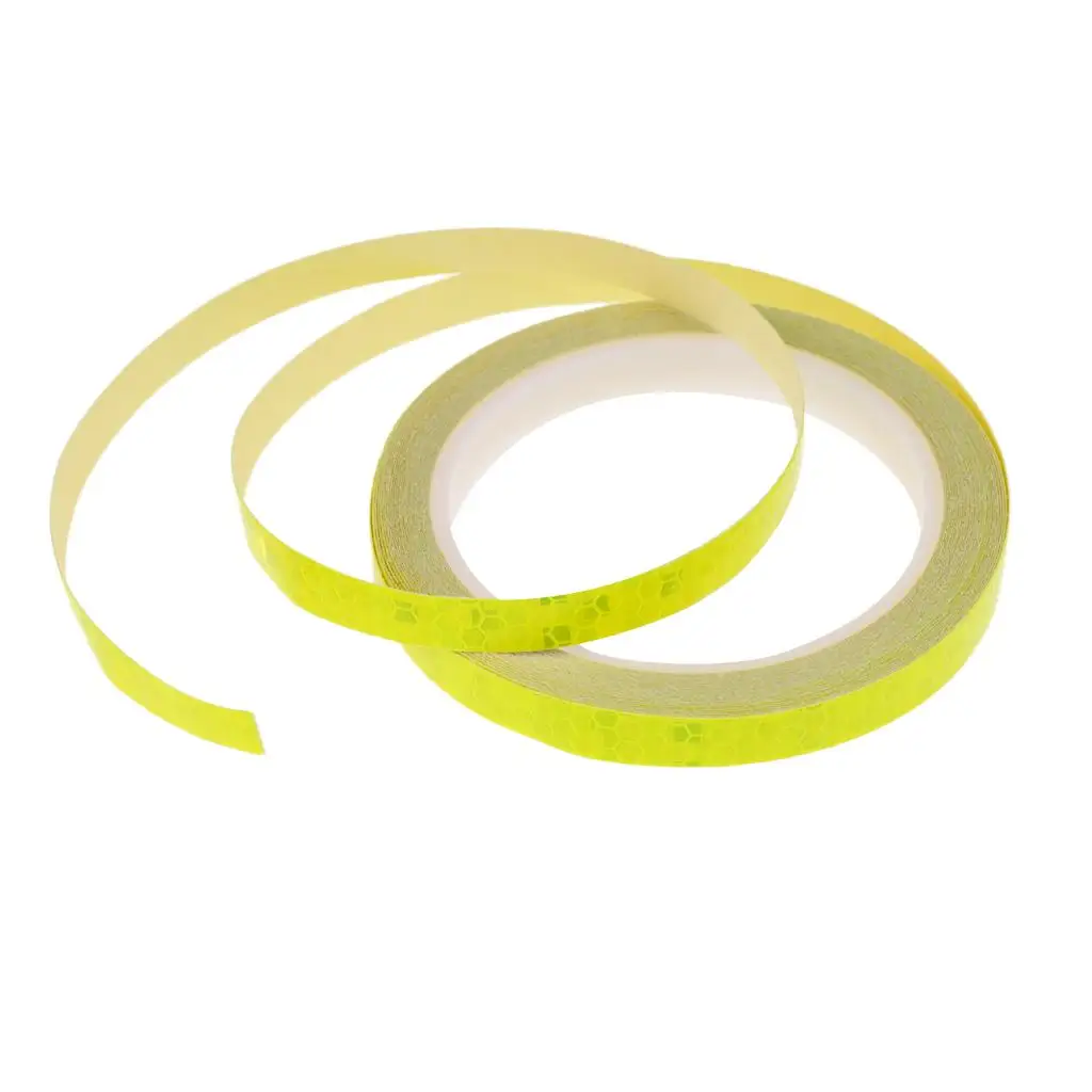 2-4pack Bike Reflective Wheel Rim Stickers Cycling Reflector Tape Yellow