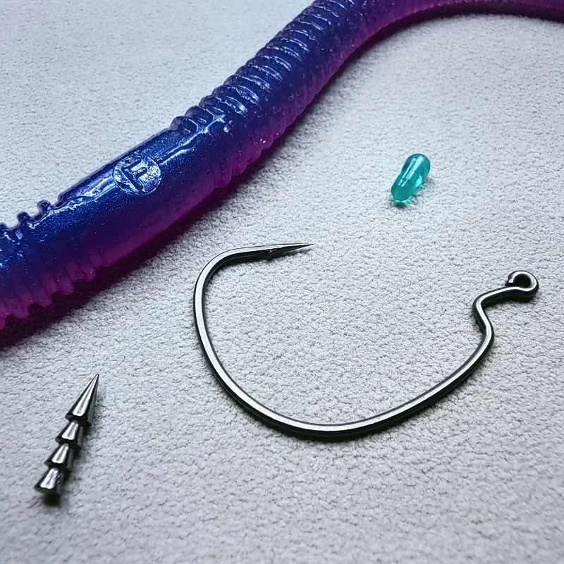 LOWLOWKING anti-hanging lead, Neko lead-free Wacky noodle worm inverted fishing, middle waist fishing group obstacle crank hook