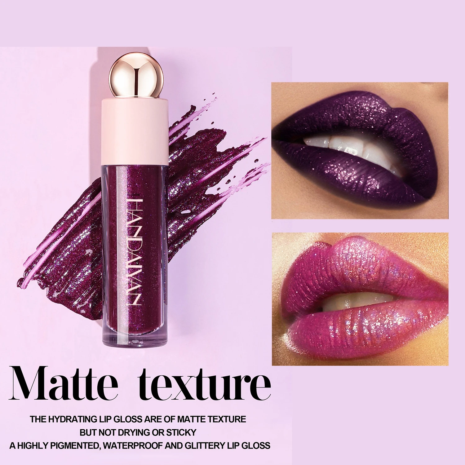 ملمع شفاه سائل لامع غير لامع ملمع شفاه لامع ماسي مقاوم للماء يدوم طويلاً لامع لؤلؤي ملمع شفاه للنساء مكياج لون الشفاه #2