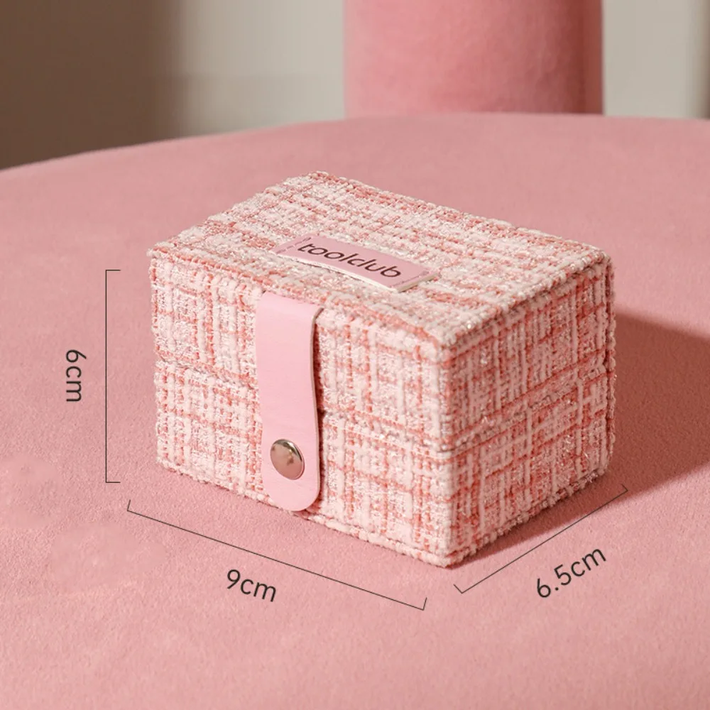 

PU Leather Jewelry Packing Bag Rings Necklace Bracelet Earrings Storage Case Organizer Jacquard Fabrics Jewelry Display Box Gift