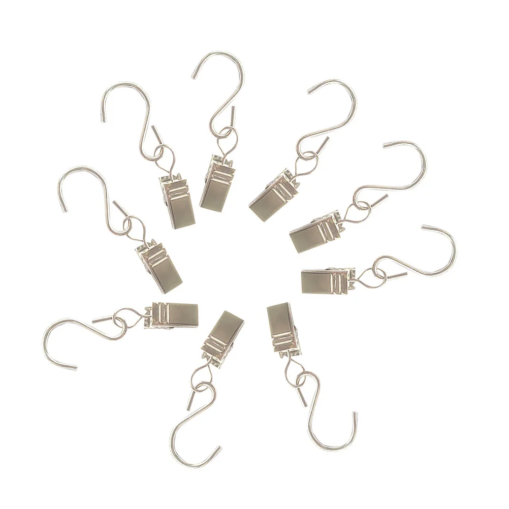 

50Pcs Metal Curtain Hook S Shape Clips Hanging Party Lights Photos Lanterns Tent Decorations Outdoor Curtain Hook