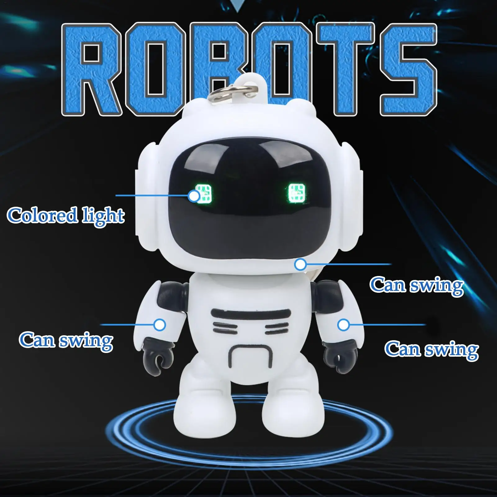 พวงกุญแจแบบข้อต่อขยับได้ ดีไซน์ตาเรืองแสง สำหรับกระเป๋าเป้ กระเป๋าถือ กระเป๋าสตางค์ สำหรับผู้หญิง ผู้ชาย กระเป๋านักเรียน