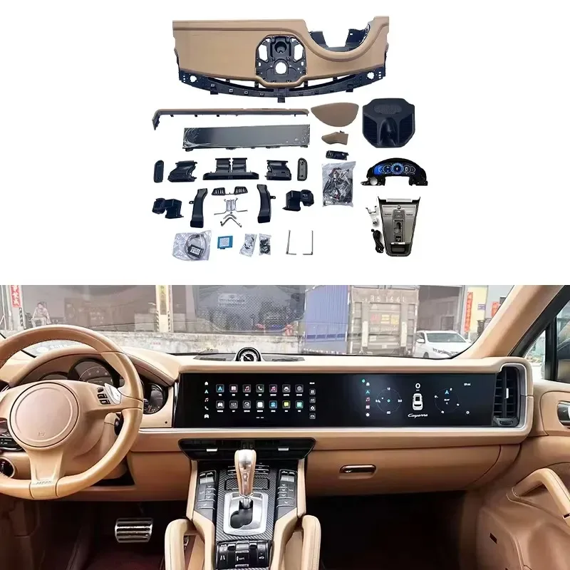 【CHIMU HOME】 for 2011-2017 Cayenne Series Interior Modification Kit for 2024 Style Dashboard Upgrade Center Console Set
