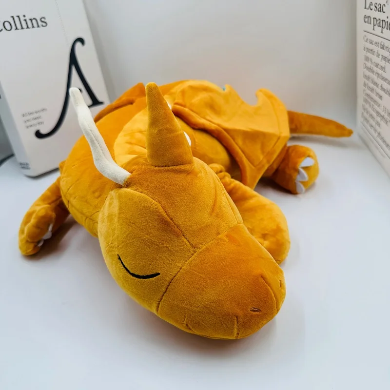 50 cm Pokemo Dragonite Plüsch Stofftier Kissen Nette Anime Cartoon Dragonite Puppe Kissen Schlaf Kissen Kinder Geburtstag Weihnachten Geschenk