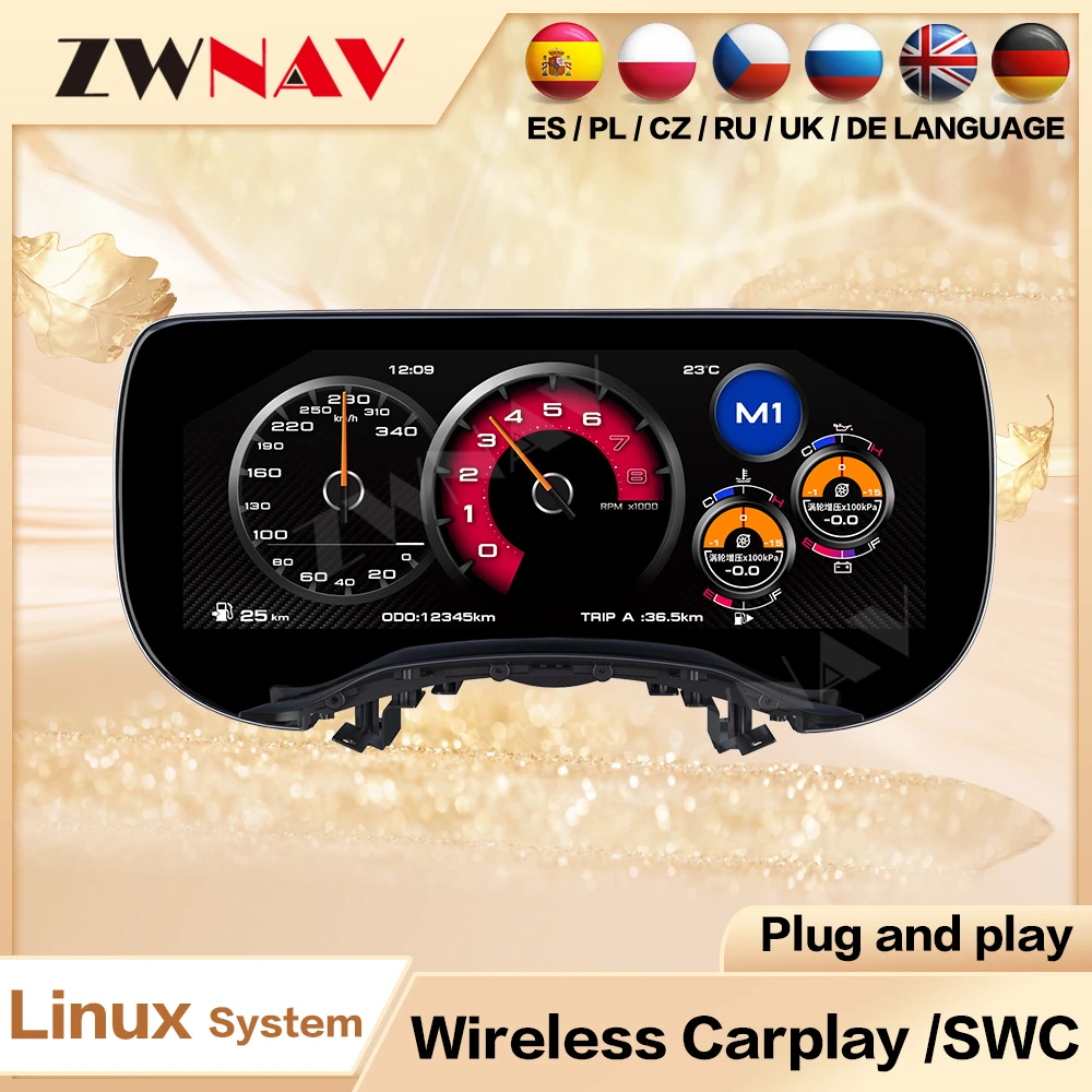 ZWNAV для 350, 370Z, 2002-2008, спидометр, автомобильный ЖК-дисплей, цифровой кластер, виртуальный кабин, приборная панель, приборная панель ZWNAV для 350, 370Z, 2002-2008, спидометр, автомобильный ЖК-дисплей, цифровой кластер, виртуальный кабин, приборная панель, приборная панель