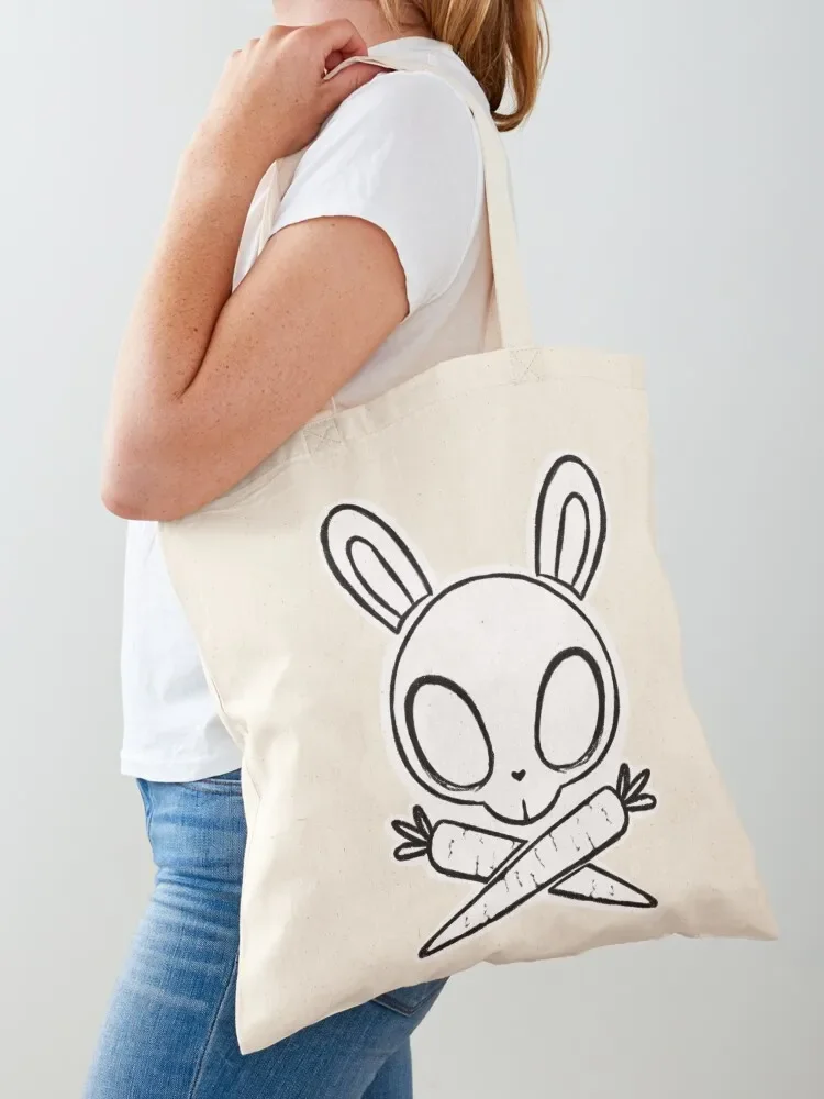 

Bunny Rabbit Skull and Cross Bones Tote Bag Canvas bag for women canvas bags Shopper bag shopper women