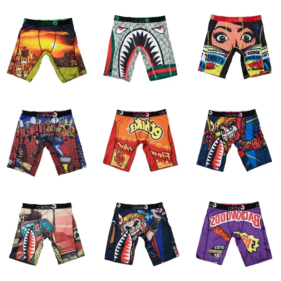 

1Pcs Sexy Men Underwear Boxers Breathable Mens Underpants Fashion Printed Men's Panties Plus Size L-XXXL Man Trunks Boxer Briefs
