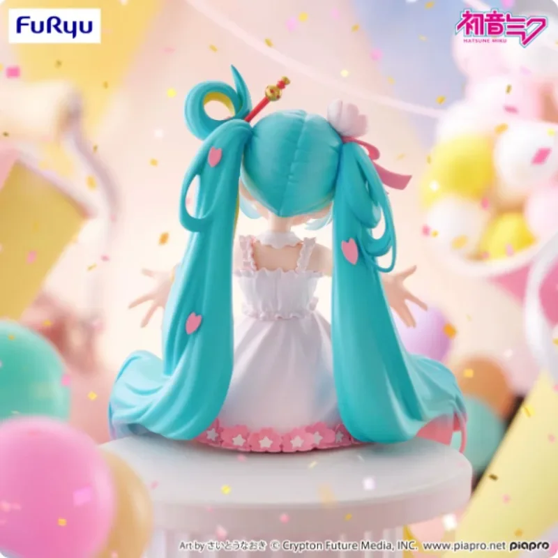 在庫ありオリジナル-furyu-初音ミク-10-周年記念-pvc-145-センチメートルアニメキャラクターモデルコレクションデスクトップ装飾おもちゃギフト