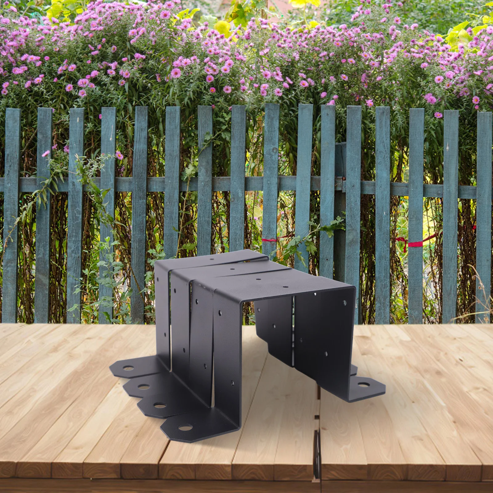 

Сверхмощные стяжки столба 4x4 Кронштейны для стойки забора 10 мм Предварительно перфорированные отверстия 4 мм Предварительно перфорированные отверстия для вертикальных стоек 4x4