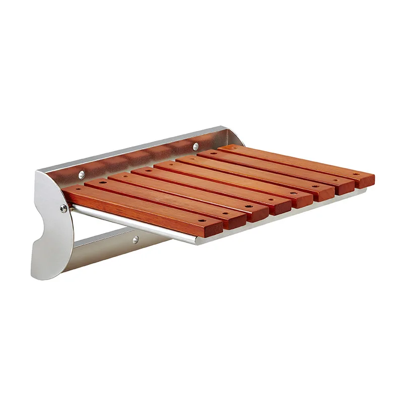 

Teak Wood Foldable Shower Seat Shower Stool Collapsible for Bathroom