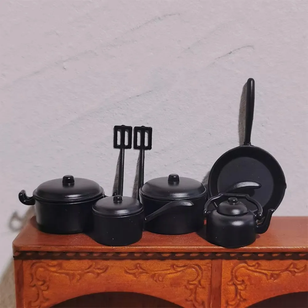 

Frying Pan Dollhouse Kitchenware Shovel Kettle Playing House Doll Cooking Ware 1:12 Kitchen Utensils Minature Pot Micro Scene