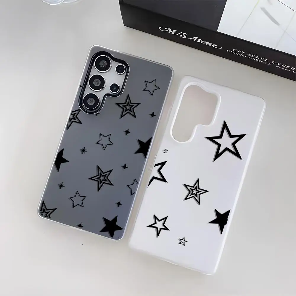 

Five-Pointed Star Protective Phone Case For Samsung Galaxy S25 S24 S22 S23 Ultra S21 Plus Frosted Jelly Shockproof Soft Cover