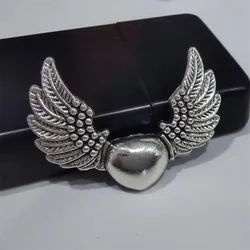 3D Fashion Carving Love Wings DIY Metal Badge For ZP Grind Wheel Lighter Handmade Decor Accessory Smoking Gadget