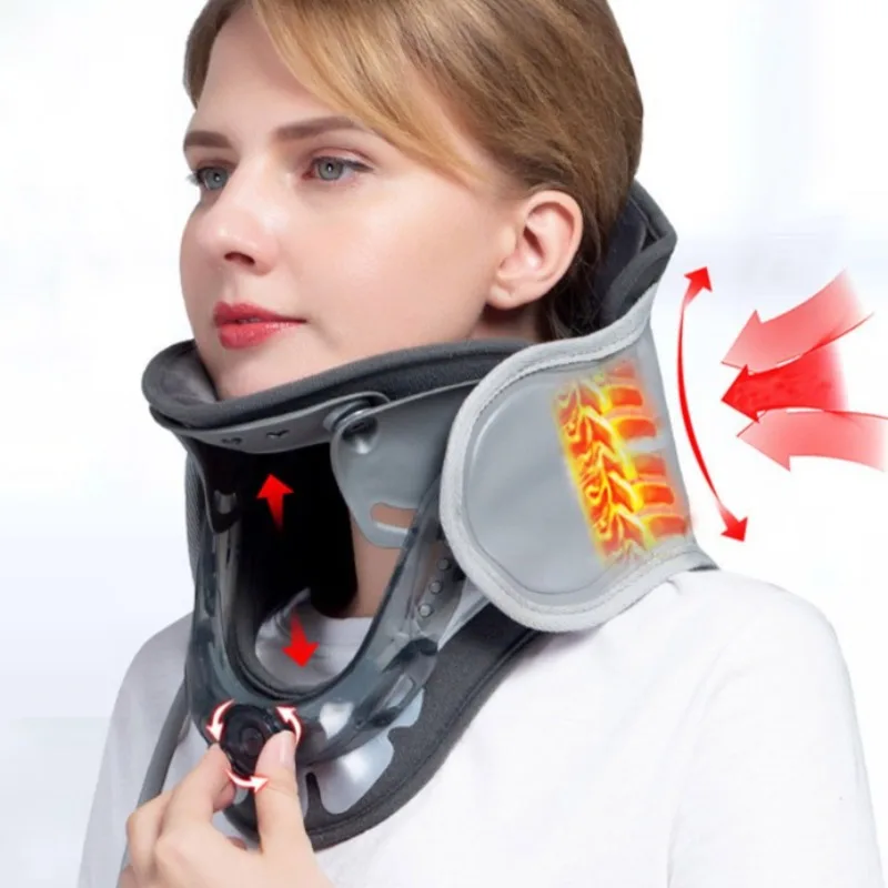 

Регулируемый бандаж для шеи, шейный спондильоз, тяговый бандаж для шеи, бандаж для головы для взрослых, послеоперационная реабилитация, фиксация шеи