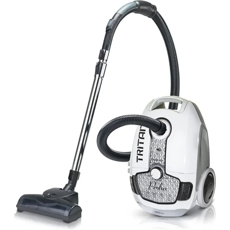 Prolux Tritan Bagged Canister Vacuum Cleaner, HEPA Filtration, Complete Home Care Tool Kit, Pet Hair Removal