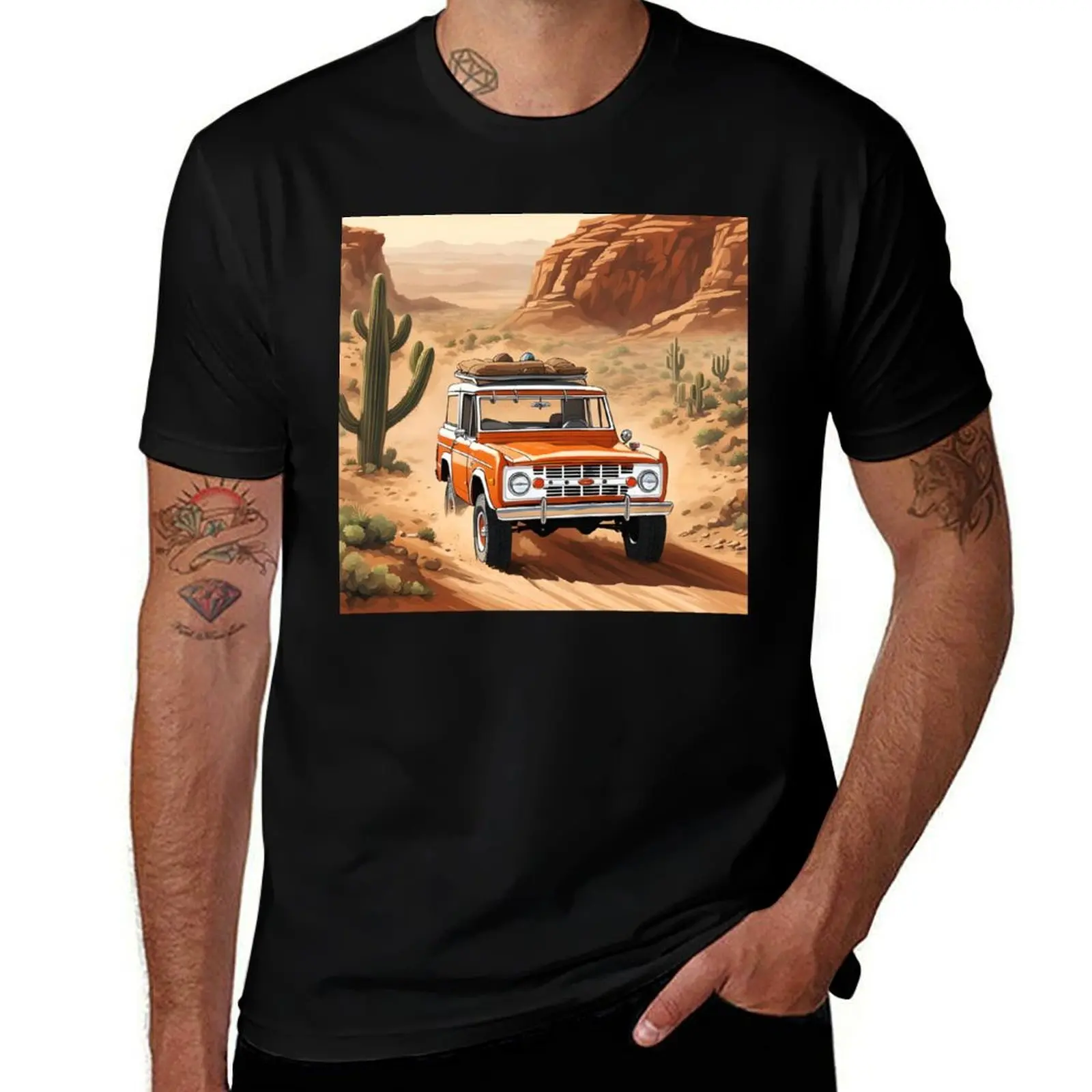 

Classic Bronco deep in the desert T-Shirt essential t shirt Louboutins boys animal print cotton t shirt men