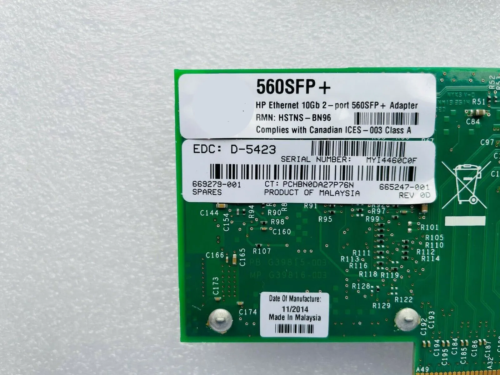 Imagem -04 - Placa de Rede do Gigabit 560sfp Mais 665249-b21 669279001 10gb 2-port