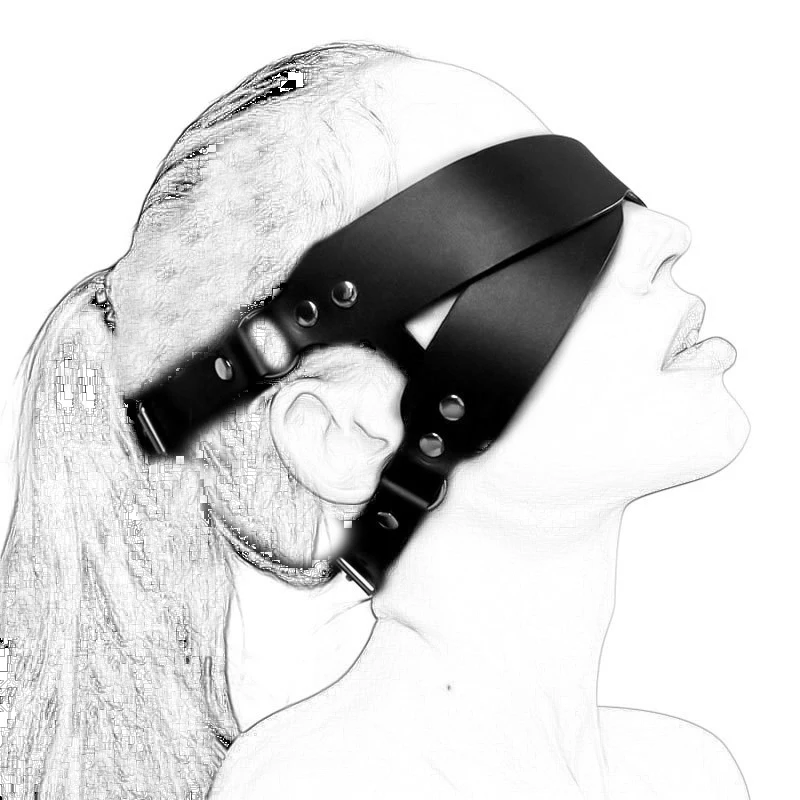 Punk Cross Blindfolds Masks PU Leather Half Face Mask Cosplay Costume Accessory Women's Sexy Masquerade Parties Clothing