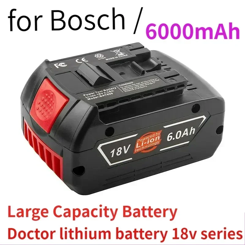 18V 6.0Ah Rechargeable Li-ion Battery New for  Electric Drill Models BAT609 BAT609G BAT618 BAT618G BAT614 High Capacity Pow