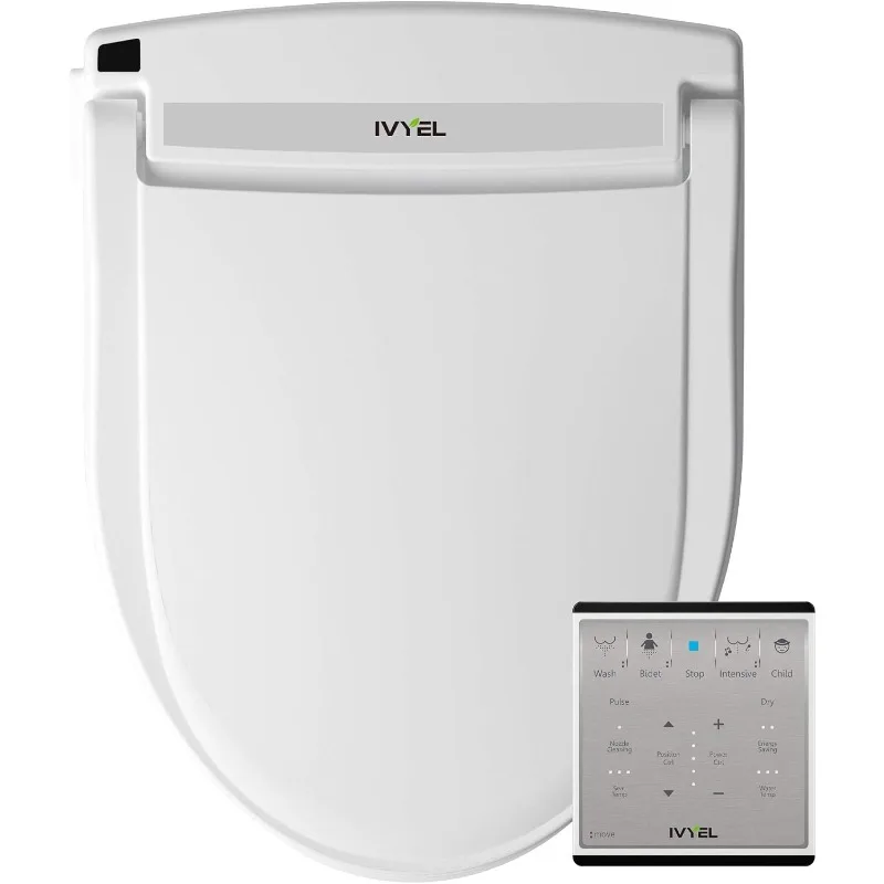 J-2R Smart Electric Bidet for Toilet Seat,For Elongated toilet,Warm water,Heated bidet toilet seat,Remote Control,Heated Dryer