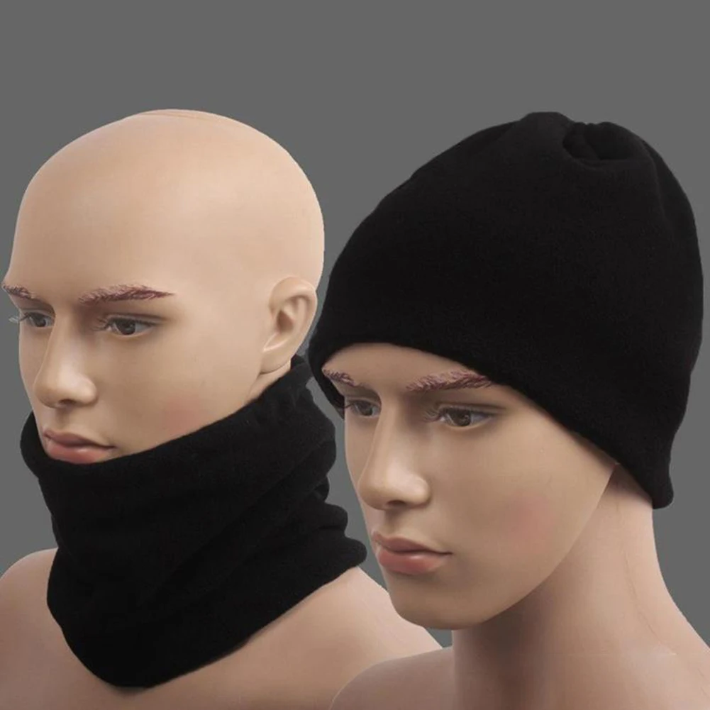 2 in 1 Winter Hat Face Mask Neck Gaiter Balaclava Scarf Hat Outdoor Cycling Balaclava Face Warmer Skullies Beanies Neckerchief