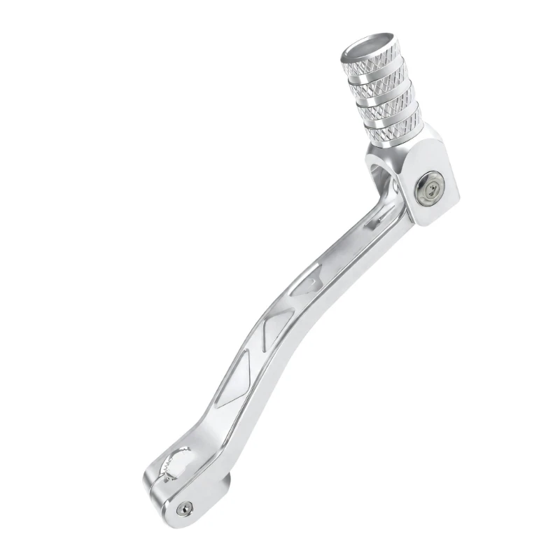 Metal Motorcycle Gear Shifter Lever with Crosshatched Toe Contact Texture
