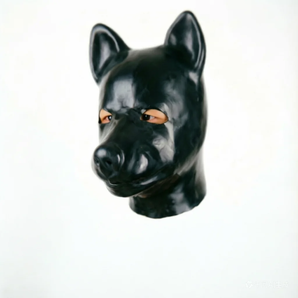 

Латексная собака капюшон Фетиш Φ дополнительная толщина от 1,5 мм до 2,0 мм плюс толщина яркий 3D с задней молнией