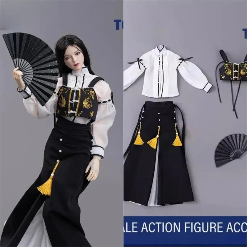 

TCT-040 1/6 Scale New Chinese Style Dress with Fan Ancient China Song Dynasty Clothes Model Fit 12'' Female Soldier Toys Body