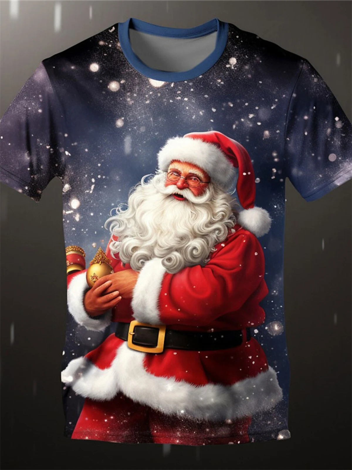 Men\'s T-Shirts Christmas Holiday Shirt 3D Printed T-Shirt Short Sleeve Christmas Party Clothes Casual Santa Men\'s Clothing 2024