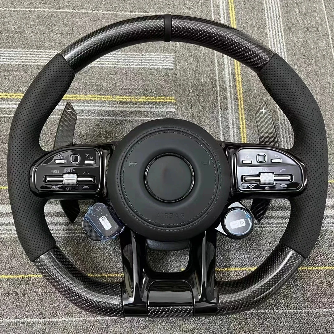 

For AMG Performance W167 W177 W190 W213 W217 W222 Custom Carbon Fiber Car Steering Wheel
