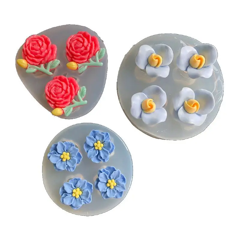 DIY Flower Epoxy Resin Casting Molds Rose Cuckoo Camellia Floral Silicone Mould